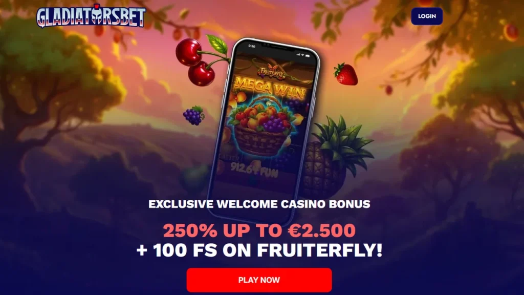 GladiatorsBet casino non-GamStop hero image showing Roman-themed heavyweight welcome casino for UK players